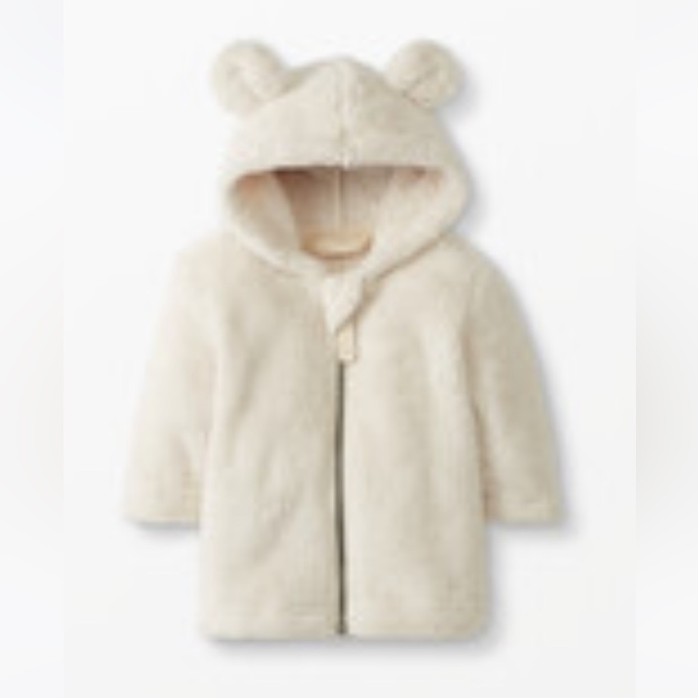 Hanna Andersson Baby Bear Sherpa Jacket in Recycled Marshmallow